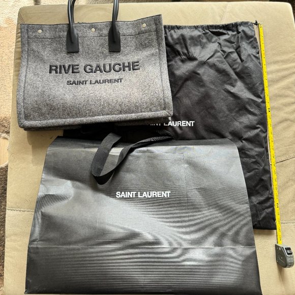 Authentic Saint Laurent Rive Gauche Tote. Never Used. Auth Card+Original Pack. - Picture 3 of 8